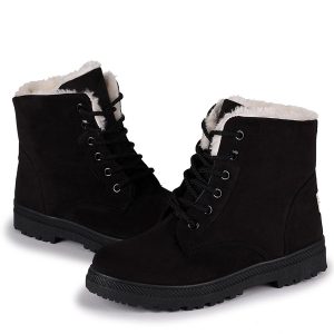 womens winter boots amazon.com | susanny suede flat platform sneaker shoes plus velvet winter  womenu0027s lace up UYZTPWM