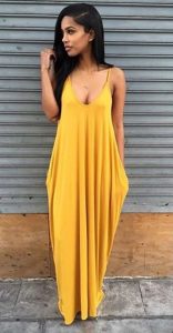 yellow maxi dress iu0027d belt it with an olive waist belt YNEJLVS