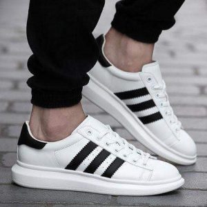 casual breathable sneakers shoes for men, black, white-shoes-mens shoes- HYXZVVT