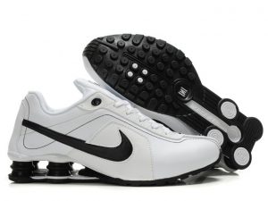 nike shox r4 - menu0027s running shoes white/black LWOCZHM