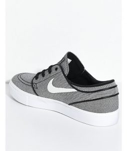 nike skate shoes ... nike sb janoski black sail u0026 white canvas skate shoes ... CMPAWUZ