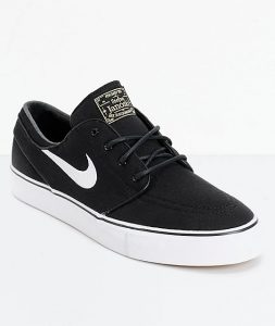 nike skate shoes nike sb zoom stefan janoski black u0026 white canvas skate shoes ... XLYNFNY