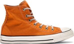 orange converse ... converse premium chuck taylor orange well worn chuck taylor high top FNHVJXV