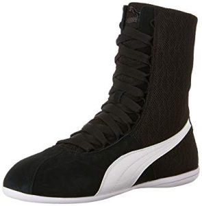 puma high tops puma womenu0027s eskiva hi textured black sneaker 8 b ... JWYYMPC