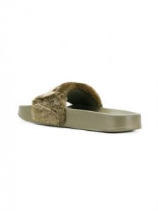 Puma sandals ... fenty x puma faux-fur slide sandals FGOZUQZ