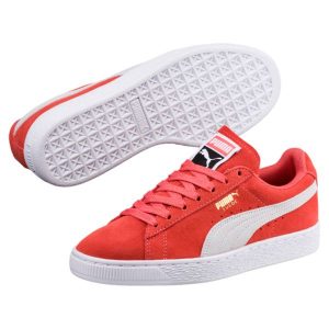 puma sneaker image 1 of suede classic womenu0027s sneakers, spiced coral-puma white, medium MHZQKQA