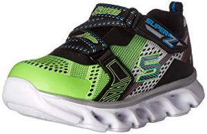 skechers kids boysu0027 hypno-flash light up loafer, lime/black, 5 LKHNQCA