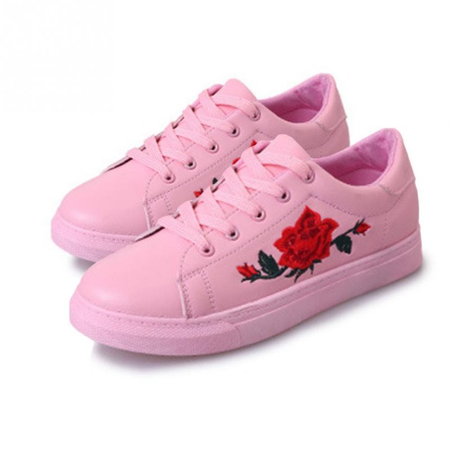 sneakers for girls women embroidered flower sneakers cool girls skateboarding shoes athletes  outdoor trainers flat JIWDCNJ