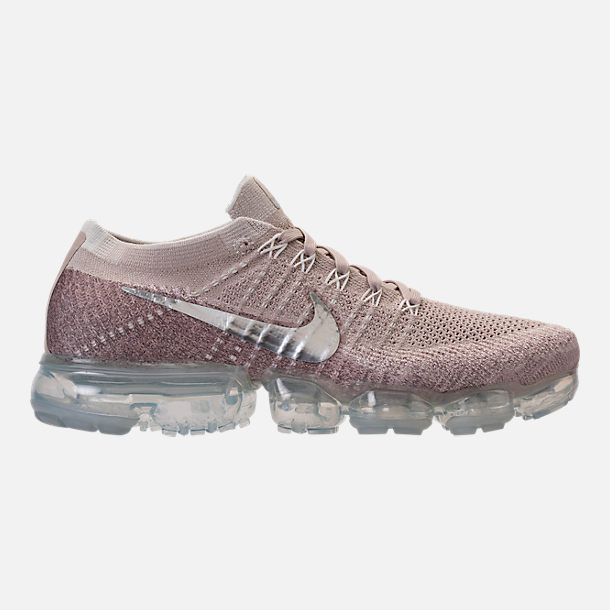 womens nike right view of womenu0027s nike air vapormax flyknit running shoes in  string/chrome/sunset OZDHQRT