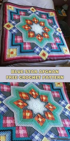 Blue Star Afghan Free Pattern and Video Tutorial | My next projects