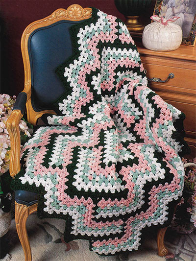 Crochet Patterns - Diamond Zigzag Afghan Crochet Pattern