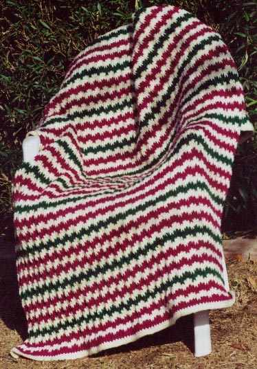 Free Pattern For Easy Flame Stitch Knit Afghan