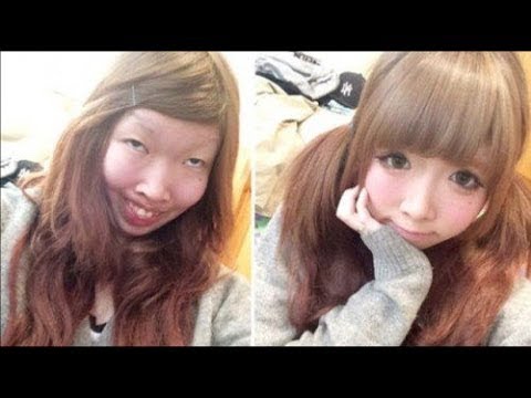 Makeup on Asian Girls Before and After - YouTube