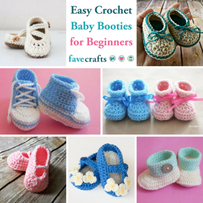 15 Easy Crochet Baby Booties for Beginners | FaveCrafts.com