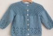 Rosabel Knitted Baby Cardigan [FREE Knitting Pattern]