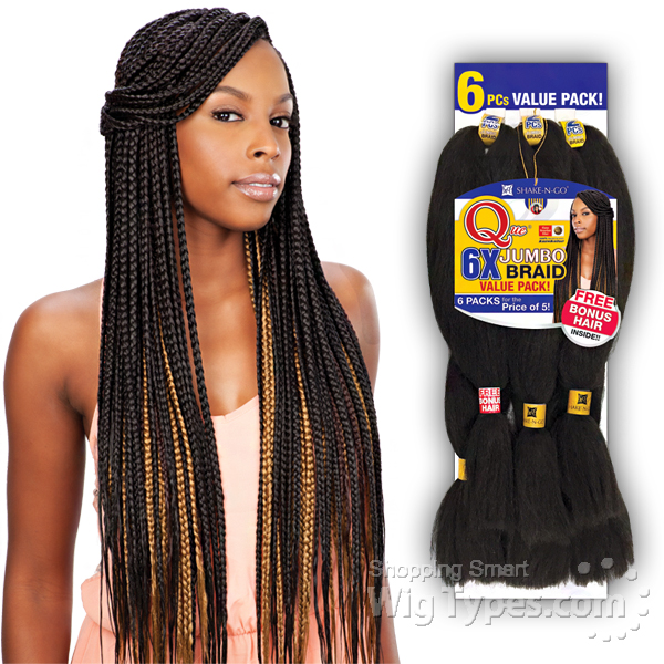 Freetress Synthetic Braid - QUE 6X KING JUMBO BRAID (6 Pack For The
