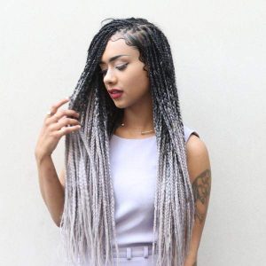 CATFACE HAIR BLACK GREY OMBRE JUMBO BRAIDING HAIR u2013 Catface Hair