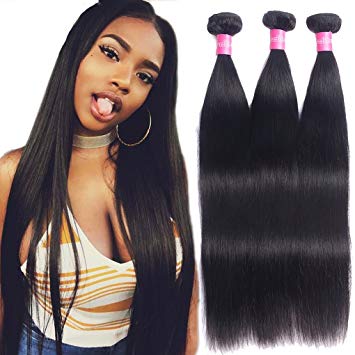 Amazon.com : Brazilian Straight Virgin Hair Weave 3 Bundles 10A
