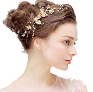 Amazon.com : Bridal Hair Comb Side pin Headpiece Flower Leaf