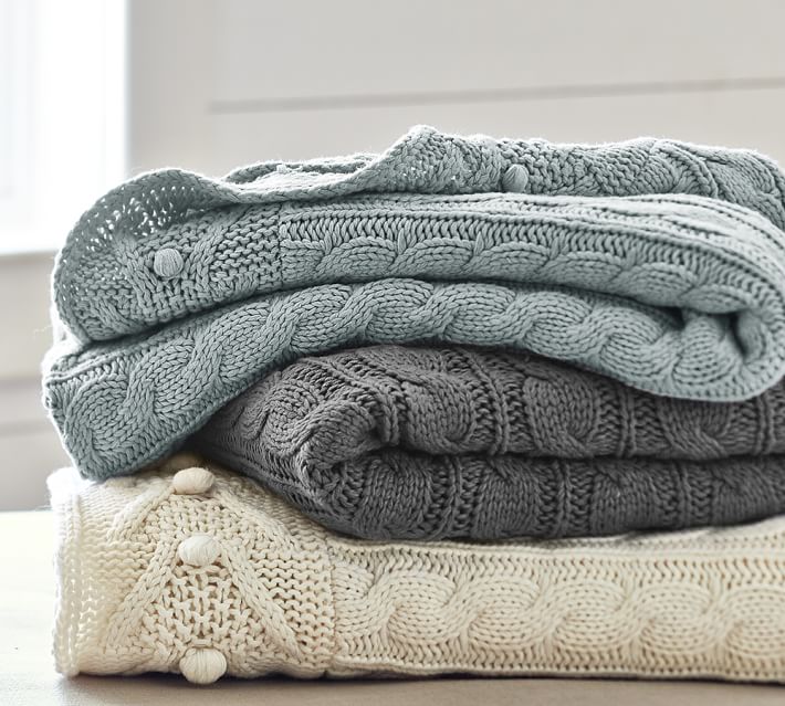 Cable Knit Throw | Pottery Barn