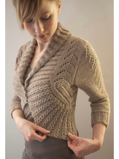 Lace Knitting Patterns - Georgina Cardigan Knit Pattern
