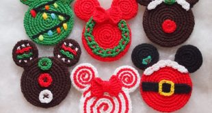 Mickey&Minnie Mouse Christmas crochet pattern, Christmas Ornament,  Christmas wreath, xmas tree, Gingerbread, Santa Claus, lollipop, Rudolph