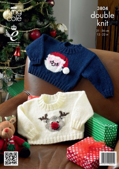 Childrens, Babies/ Toddlers Knitted Christmas jumper pattern Knitted