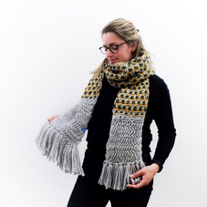 Ravelry: Colourful Chunky Knit Scarf Fringe Border pattern by Alison