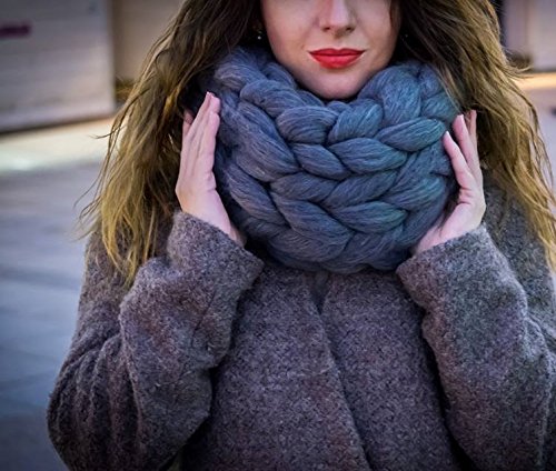 Amazon.com: Chunky scarf Giant knit scarf Big yarn Infinity scarf