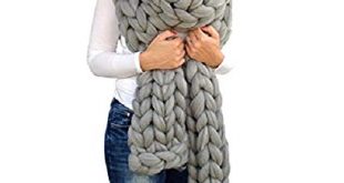 Amazon.com: Chunky Knitted Scarf, Giant Extreme Infinity Chain Scarf