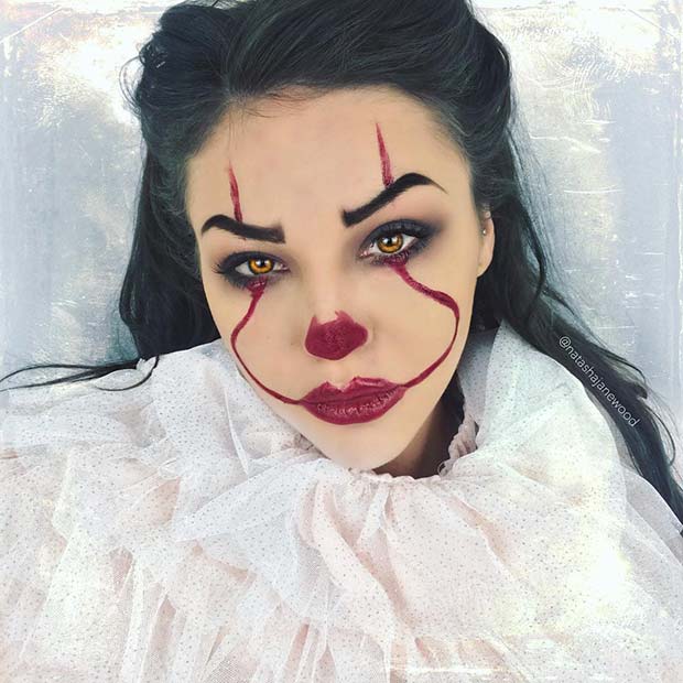 23 Trendy Clown Makeup Ideas for Halloween 2018 | StayGlam