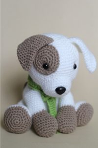 crochet baby Amigurumi dog rattle toy baby gift Amigurumi animals