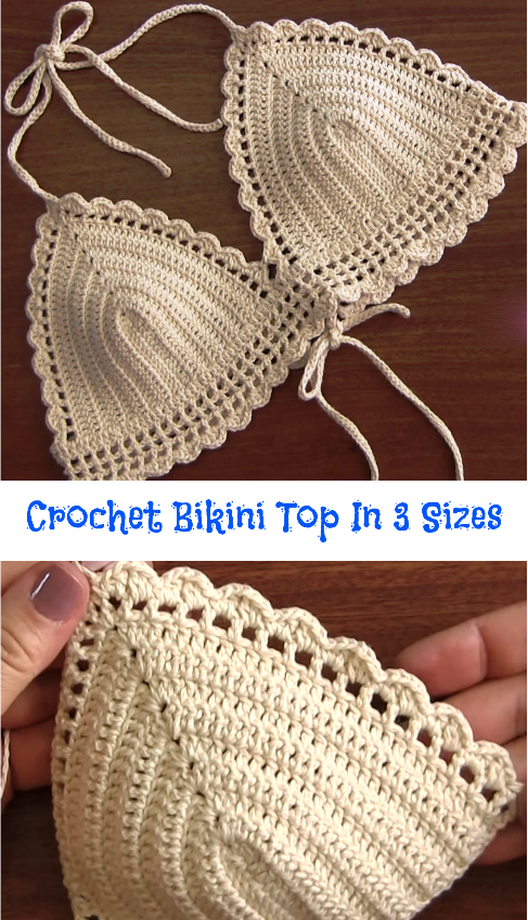 Crochet Bikini Top In 3 Sizes u2013 Crochet Ideas