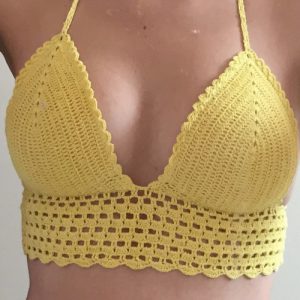 Handmade Crochet bikini Top, Sunbathing, Crop Top Bikinis, Spa Hotel