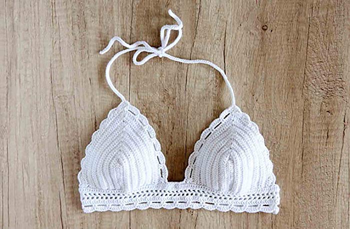 Amazon.com: 2017 Summer Trends,White Crochet Bikini Top - Crochet