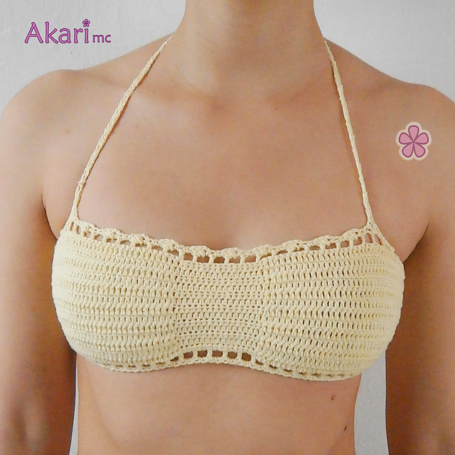 Ravelry: Scalloped bandeau bikini top _ C27 pattern by Melissa Flores