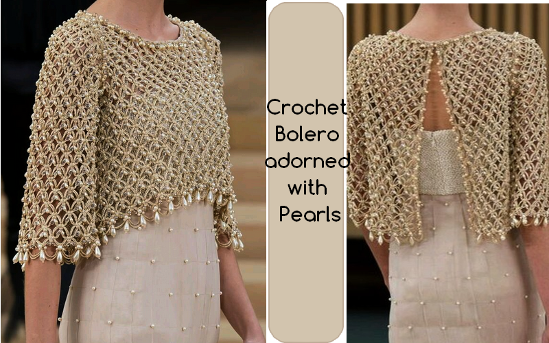 ergahandmade: Crochet Bolero with Pearls + Diagrams + Pattern Step