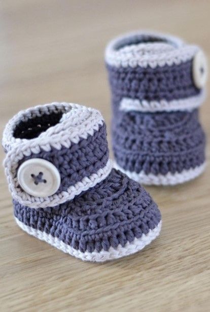 Patterns for Crochet Baby Booties | Crochet | Crochet baby, Crochet