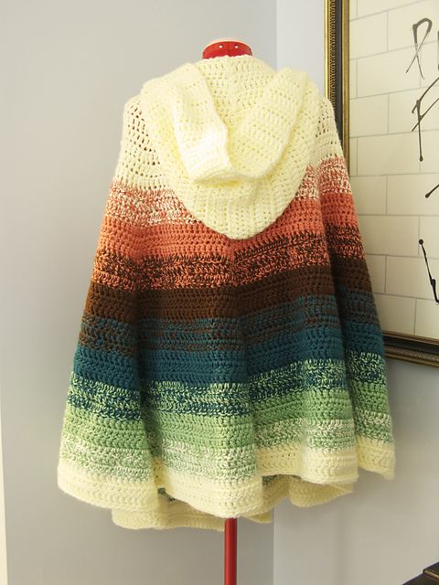 Crochet Chalet's Hooded Ruffled Shawl - Pattern Downloaded | Crochet