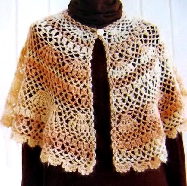 Crochet Shawls: Outerwear Cape For Women - Crochet Cape Pattern