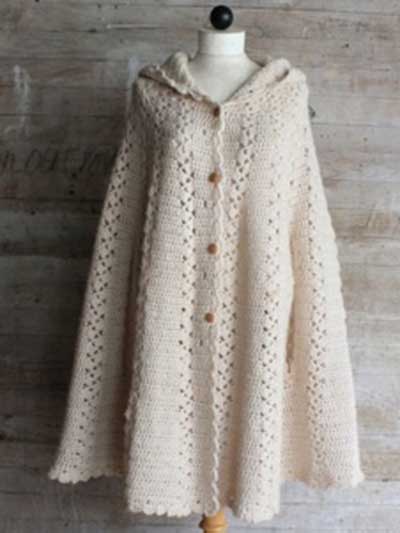 Long Hooded Cape Crochet Pattern