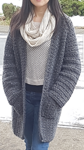Easy Everywhere Collarless Cardigan pattern by Nicole Wang | a a