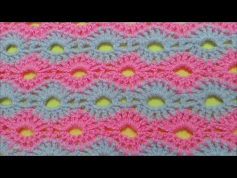How to Crochet Road of flowers Stitch / Crochet Patterns # 2 - YouTube
