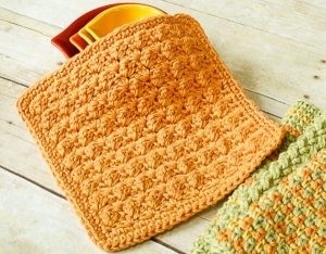 Textured Crochet Dishcloth Pattern | Petals to Picots