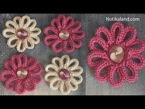 DIY Tutorial VERY EASY How to Crochet Flower - Flowers for decor