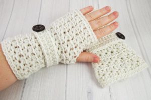 Crochet Star Stitch Fingerless Gloves | AllFreeCrochet.com