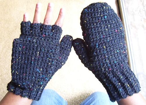 Crocheted Mittens / Fingerless Gloves (Women's) pattern by Sue