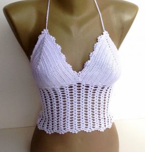 white halter top crochet halter top halter tank by senoAccessory