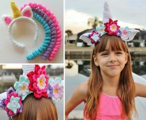 Crochet Unicorn Headband Pattern