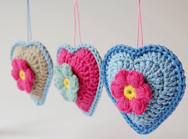 Crochet hearts